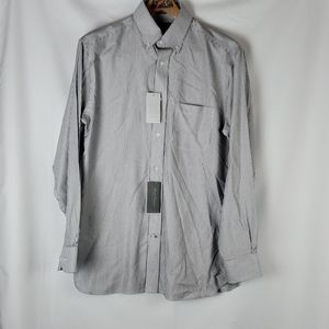 Daniel Cremieux  black striped long sleeve button-down shirt in size small